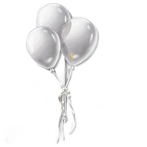 Cartoon White Balloons PNG Uhp PNG