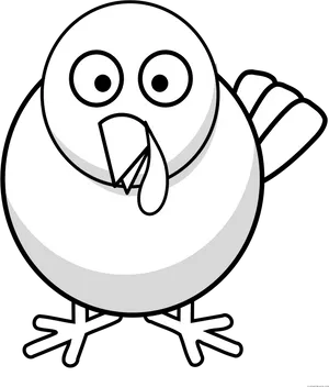Cartoon White Bird Illustration PNG image