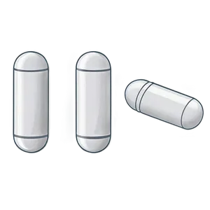 Cartoon White Capsule PNG 10