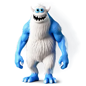 Cartoon White Monster PNG 97