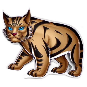 Cartoon Wildcat Drawing Png 06132024 PNG image