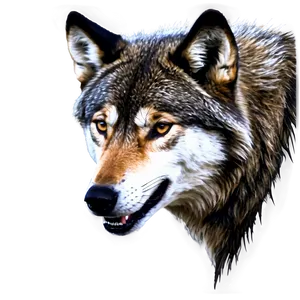 Cartoon Wolf Face PNG Saw35 PNG