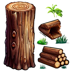 Cartoon Wood Log Png 06292024 PNG image