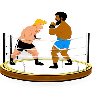 Cartoon Wrestling Ring Illustration PNG Hly PNG