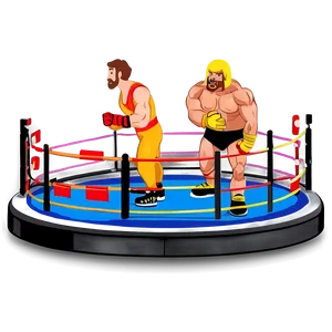 Cartoon Wrestling Ring Illustration PNG Iwh