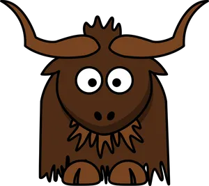 Cartoon Yak Illustration PNG image