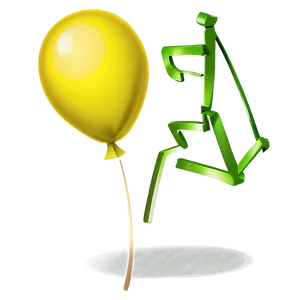 Cartoon Yellow Balloon Png 76 PNG image