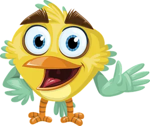 Cartoon Yellow Bird Character