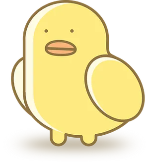 Cartoon Yellow Bird Character