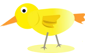 Cartoon Yellow Bird Graphic PNG image