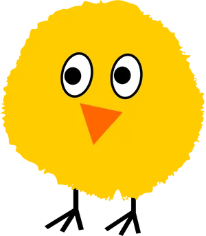 Cartoon Yellow Chick Illustration