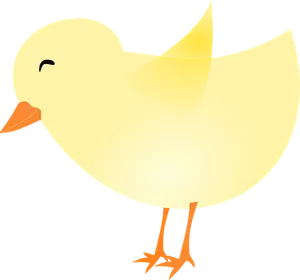 Cartoon Yellow Chick Illustration PNG image