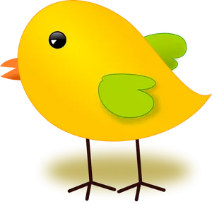 Cartoon Yellow Chick Illustration