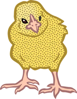Cartoon Yellow Chick Illustration