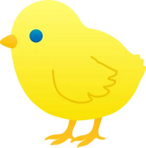Cartoon Yellow Chick Illustration