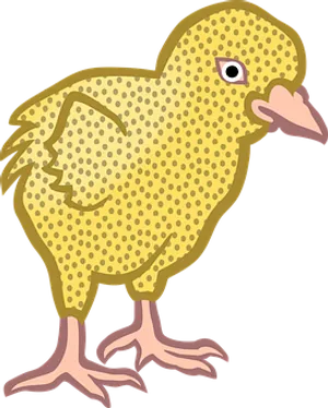 Cartoon Yellow Chick Illustration