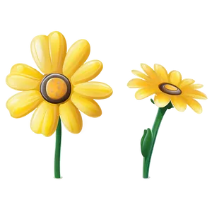 Cartoon Yellow Daisy Png 74 PNG image