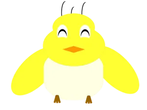 Cartoon Yellow Duck Smiling PNG image