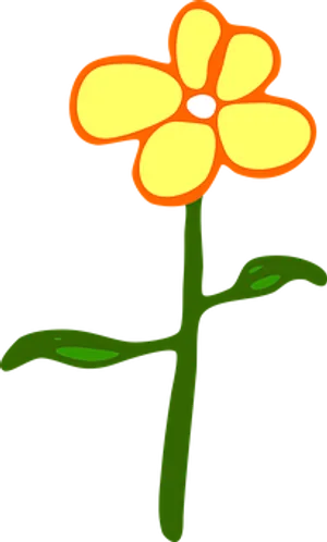 Cartoon Yellow Flower Graphic