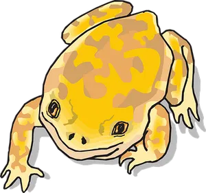 Cartoon Yellow Frog Illustration