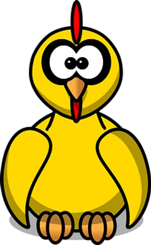 Cartoon Yellow Parrot Graphic