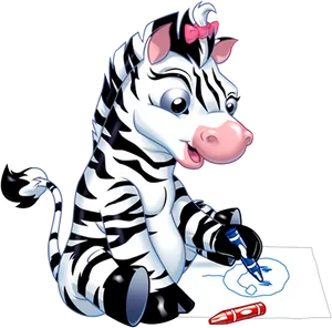 Cartoon Zebra Drawing PNG image