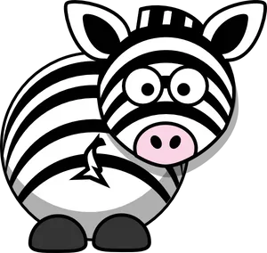 Cartoon Zebra Illustration PNG image