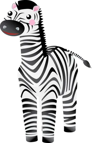 Cartoon Zebra Standing PNG image