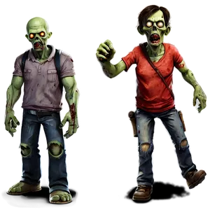 Cartoon Zombie Apocalypse PNG 05032024 PNG