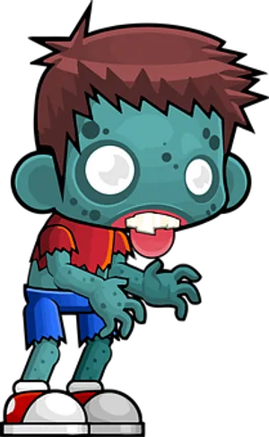 Cartoon Zombie Boy Illustration PNG image