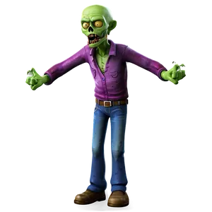 Cartoon Zombie Character PNG 25