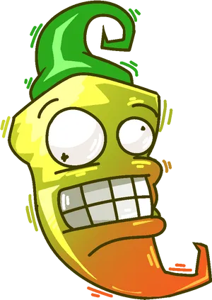 Cartoon Zombie Head Expression PNG image