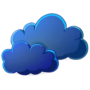 Cartoonish Blue Clouds PNG 42 PNG