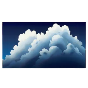 Cartoonish Blue Clouds PNG Ico38 PNG