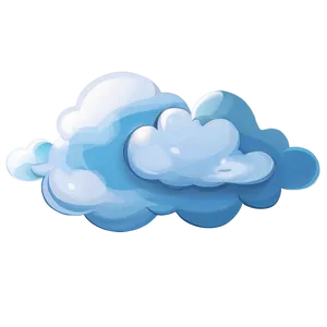 Cartoonish Blue Clouds PNG Ihl