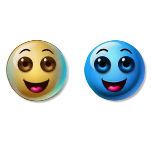 Cartoonish Blue Emojis PNG Set Gtf