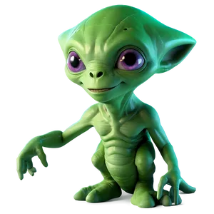Cartoonish Cute Alien PNG 06292024