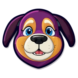 Cartoonish Dog Face Badge PNG Ucw68 PNG