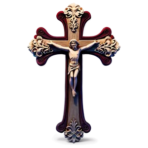 Carved Catholic Cross Showcase PNG Wtt67 PNG