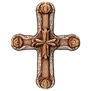 Carved Cross Blueprint PNG Mfm