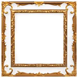 Carved Gold Frame Png Ded PNG image