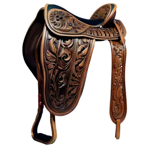 Carved Leather Saddle PNG Siv PNG