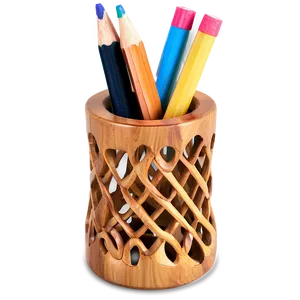 Carved Pencil Holder PNG 06282024