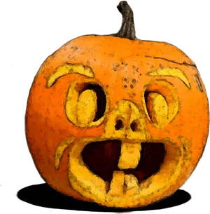 Carved Pumpkin Lantern PNG image