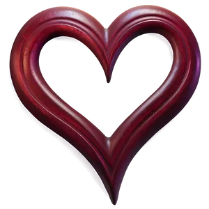 Carved Red Heart Png 05242024 PNG image
