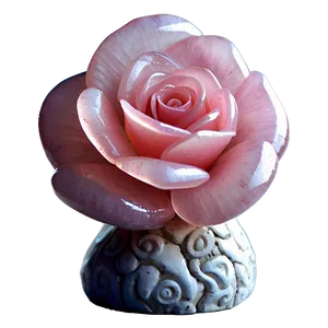 Carved Rose Quartz Figurine PNG Iyt