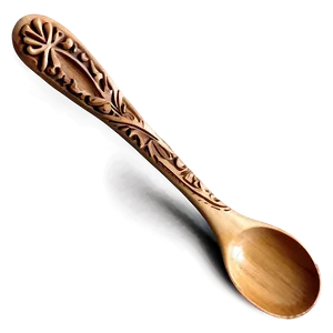 Carved Wooden Spoon Png 06132024 PNG image