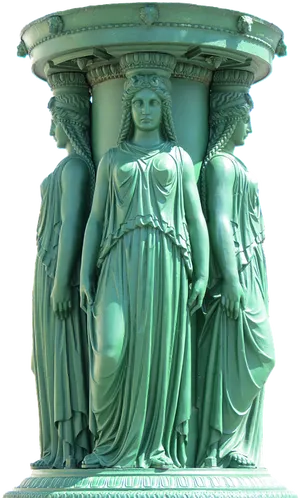 Caryatid Column Sculpture PNG image