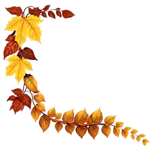 Cascading Autumn Leaves PNG 05042024