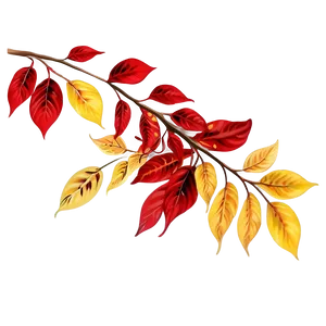 Cascading Autumn Leaves PNG 05042024